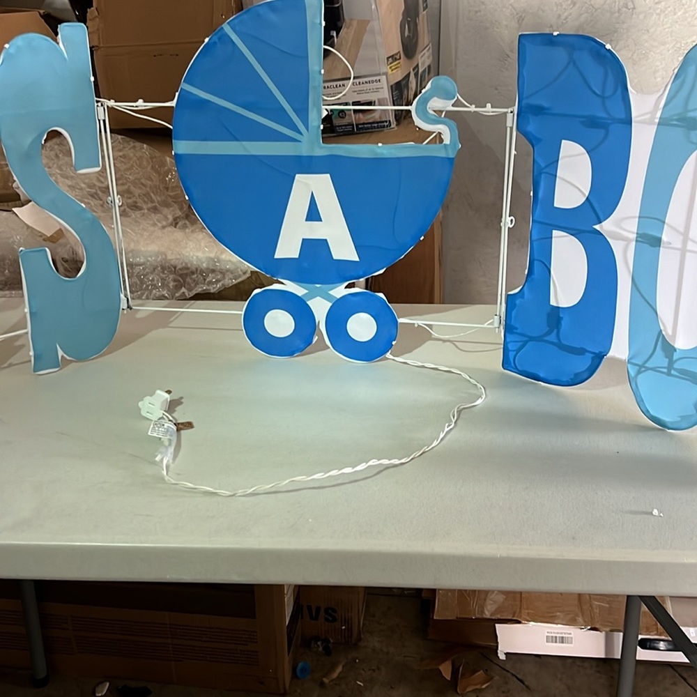 NWT Light Up It's a Boy Sign Great for Baby Showers and Announcements - Picture 7 of 8
